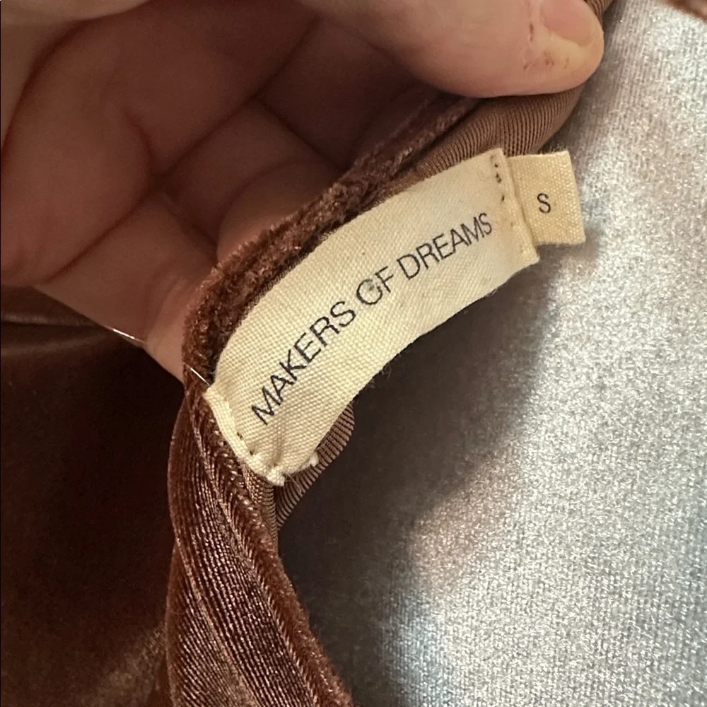 SEXY Maker of Dreams Brown Velvet Dress WORN ONCE Size S - Picture 5 of 6